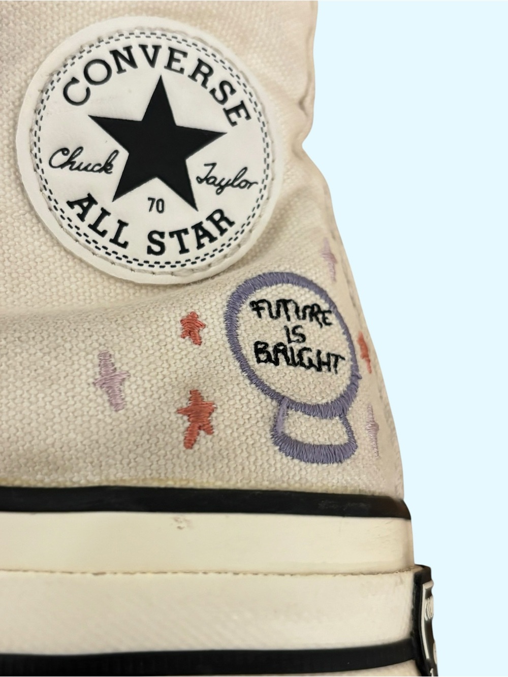 White All Stars Converse Chuck High Top Sneakers Size 6 - Picture 6 of 8